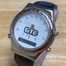 VTG GTE Countdown 2000 Mens Silver Analog Digital Alarm Chrono Watch~New Battery - £30.55 GBP