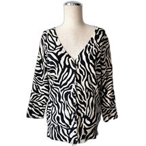 Josephine Chaus Silk Blend Leopard Print Cardigan Sweater - Women's M - $23.70