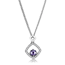 DA229 - High polished (no plating) Stainless Steel Chain Pendant with AA... - $496.28 MXN