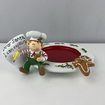 Yankee Candle Christmas Elf Jar Candle Plate Dear Santa 2011 - £11.07 GBP
