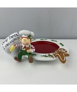 Yankee Candle Christmas Elf Jar Candle Plate Dear Santa 2011 - £10.89 GBP