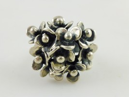 Flowers Sterling Silver Cocktail Ring - Size 6 - Free Shipping - $55.00