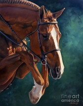 scope brown race horse portrait ceramic tile mural backsplash medallion - £54.02 GBP+