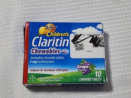 CLARITIN Children&#39;s Allergy Chewable Tablets Grape (1-Box, 10ct) - EXP 1... - $7.19