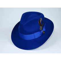 Bruno Capelo Hat Australian Wool Fedora Teardrop Crown Fabio FB235 Royal image 3