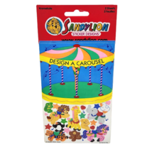 VINTAGE SANDYLION DESIGN A CAROUSEL W ANIMAL STICKERS NEW IN PACKAGE SEALED - $23.75