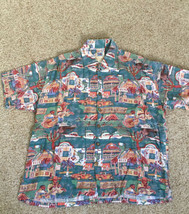 AVI Collection By Kahala Hawaiian Men&#39;s LARGE Restaurant Boat Fishing Shirt - £25.95 GBP