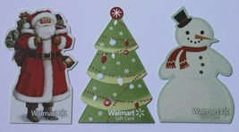 3 Walmart Christmas Snowman Santa Claus Empty Gift Card Collectible Lot - £5.57 GBP