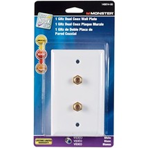 Wallplate Coax Dual Wht - £14.32 GBP