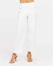 Spanx stretch twill cropped wide leg pant in WHITE - size XS - £71.08 GBP