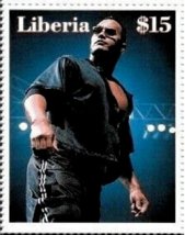 2000 wwf The Rock Liberia $15 stamp Finally The Rock Has Returned to Bonanza Buy - £1.50 GBP
