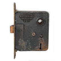 Antique Mortise Door Cylinder Iron Door Lock Opener no Key Belleville Sa... - $17.79