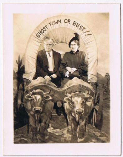 Primary image for Photo Knotts Berry Farm Ghost Town Or Bust Mildred Fred Snivley  3 1/2" x 4 1/2"