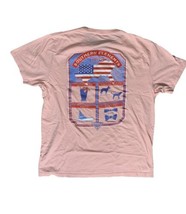 Columbia PFG Sportswear Company Men&#39;s T-Shirt Large Graphic Tee pink Southern - £14.30 GBP