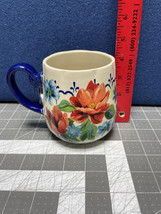 Pioneer Woman Coffee Mug Stoneware “Spring Bouquet” Cup Large Floral Cob... - $11.64