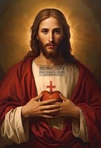 JESUS CHRIST OF NAZARETH SACRED HEART CHRISTIAN 13X19 PHOTO - £14.15 GBP