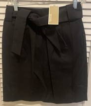 New Michael Kors Black Pleated Midi Skirt w/Belt Size 0 - $48.63 CAD