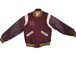 Vintage Ripon Varsity Jacket 1979 Bomber Wool USA Made Maroon Snap Sz La... - £52.31 GBP