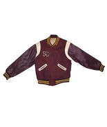 Vintage Ripon Varsity Jacket 1979 Bomber Wool USA Made Maroon Snap Sz La... - $66.50