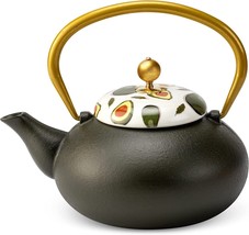 Sotya Cast Iron Teapot Japanese Tea Kettle 900ml Dark Green/Avacado NEW - £36.12 GBP