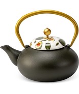 Sotya Cast Iron Teapot Japanese Tea Kettle 900ml Dark Green/Avacado NEW - £36.01 GBP