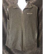 Columbia Fleece Vest Men&#39;s Full Zip Collared Gray Size L - £12.45 GBP