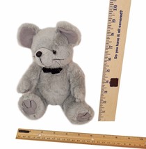 Gray Mouse w/ Bow Tie 8&quot; Plush Toy - Stuffed Animal by Steven Smith - £4.78 GBP