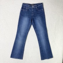 Express Boot Jeans Womens 8 Midrise Stretch Bootcut Blue Denim Pants 30x31 - £7.95 GBP