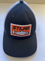 STLHD Snapback Trucker Hat Orange Black One Size Adjustable Mesh Back Yu... - £12.17 GBP