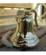 Nautical 5&#39;&#39; Vintage Brass Captain Ship Bell Maritime Wall Bracket Boat ... - £32.26 GBP