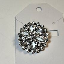 Crystal Flower Brooch - $2.00