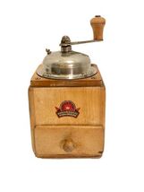 Vintage German Wood Coffee Grinder Garantiert Geschmiedetes Mahlwerk Log... - $727.34 MXN