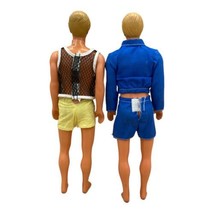 2 Vintage Mattel Ken Doll Body Head Marked 1983 Blonde Hair Dressed Shorts - £6.26 GBP