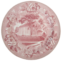 Wedgwood Etruria ceramic Plate Marietta Ohio DAR Campus Martius red transferware - £38.75 GBP