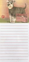 Schnauzer Dog Magnetic Note Memo Pad - SPIRITED, LIVELY, want to rule th... - $6.38