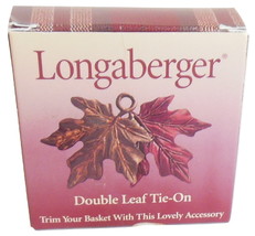 Longaberger Double Leaf Tie On Decorative Accessory Basket Autumn Fall Motif - £9.99 GBP