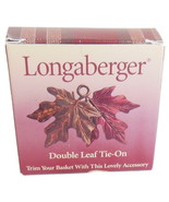 Longaberger Double Leaf Tie On Decorative Accessory Basket Autumn Fall M... - £9.99 GBP