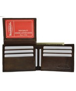Mens Wallet Genuine Leather Flap Up ID Card Holder Bifold Brown 8.5&quot; x 3... - $25.80 CAD