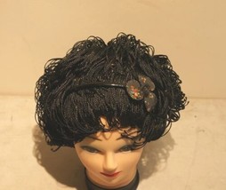 Trendy  Black Acrylic Alice Hairband With Flower Hair Accessory - £2.16 GBP