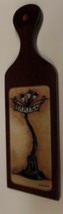 Artist Signed Glass &amp; Wood Cheese Board Paris Themed - £19.78 GBP