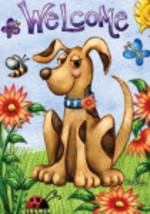 Welcome Springtime Puppy  Garden Flag 2745 - £6.25 GBP