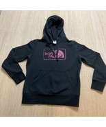 The North Face Womens Black Hoodie Pullover Jumper Small Pink Distressed... - $18.45 CAD