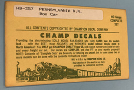 Vintage HB 357 Pennsylvania R R Box Car Model Train Decals Bronze Gold - $9.89