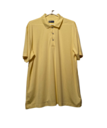 Jack Nicklaus Mens Golf Polo Shirt Yellow Stripe Button Placard Short Sl... - $272.03 MXN