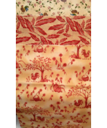 Fabric Red Rooster &quot;Feathers &amp; Leaves&quot; 3 Pieces Feather/Rooster Leaves/T... - $3.00