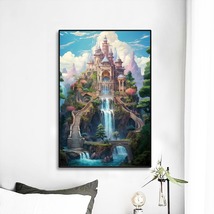 Enchanted Castle Framed Mural 12&#39; X 18&#39; Home Decor Wall Art  - £36.17 GBP