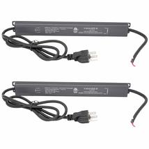60W LED Dimmable Driver, 2 Pack 110v AC to 12v DC Transformer Triac Linear Style - £79.55 GBP+