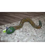 Large Beadworx Grassroots Snake, glass beads on metal frame, hand-made - $79.99