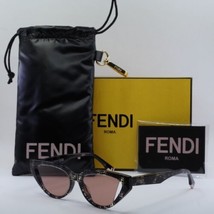 FENDI FE40009I 72S Grey Havana with FF Pattern/Pink 52-16-145 Sunglasses New ... - £189.72 GBP