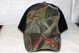 Deer Hunting Born To Pull The Trigger Bulet Hole Baseball Cap ( Black &amp; Camo ) - £8.87 GBP